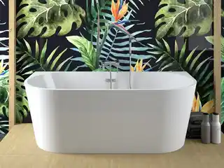 Besco Vica wanna 150x80cm wolnostojąca przyścienna chrom syfon klik-klak