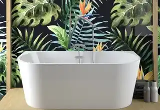 Besco Vica Wanna wolnostojąca przyścienna z przelewem 170x80 cm biała
