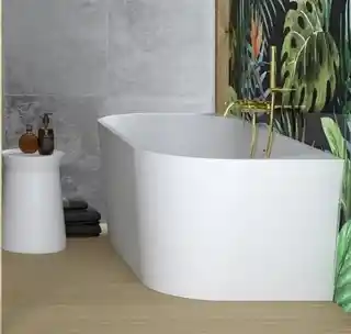 Besco Vica Wanna wolnostojąca przyścienna z przelewem 170x80 cm biała