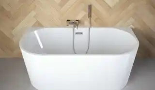 Besco Vica Wanna wolnostojąca przyścienna z przelewem 170x80 cm biała