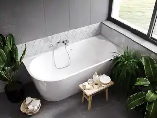 Besco Zoya Wanna wolnostojąca przyścienna 150x75 cm prawa biała
