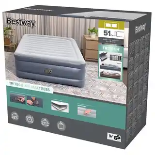 Materac dmuchany dwuosobowy Bestway 152x203x51 z pompką wbudowaną, torba, model 6713I