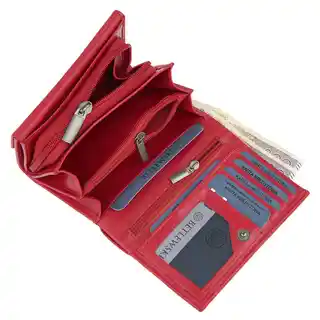 Betlewski Portfel skórzany czerwony BPD-NVTC-11 RED