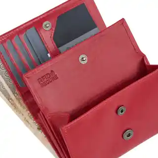 Betlewski Portfel skórzany czerwony BPD-NVTC-11 RED
