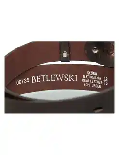 Betlewski Skórzany pasek LIC35-0 brązowy 130