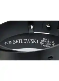 Betlewski Skórzany pasek LIC40-0 CZARNY 100