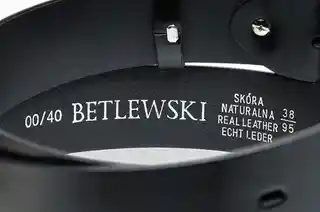 Betlewski Skórzany pasek LIC40-0 CZARNY 130