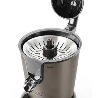 Black Decker Wyciskarka do cytrusów BXCJ350E, stalowa, 100ml, antypoślizgowa podstawa