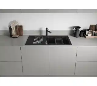 Blanco ADIRA XL 6 S 527617 Granitowy Czarny Zlewozmywak prostokątny