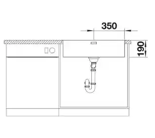 Blanco ANDANO 700-IF/A 525246 Stalowy Srebrny Zlewozmywak prostokątny