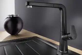 Blanco Avona-S Silgranit-Look Bateria kuchenna z wyciąganą wylewką wulkaniczny szary 526928