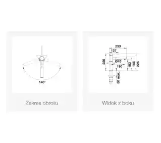 Blanco Bateria Alta-S II 527547 Szarość skały