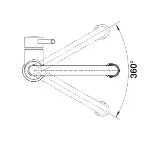 Blanco Bateria Catris-S Flexo 527731 Steel/satyna