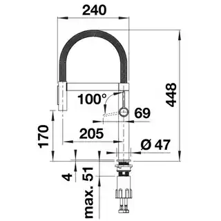 Blanco Bateria stojąca Culina -S II Mini Stalowy 527467