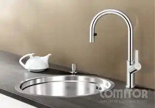 Blanco Carena-S Vario Bateria kuchenna z wyciąganą wylewką chrom 521356