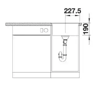Blanco DALAGO 5-F 527244 Granitowy Szary Zlewozmywak prostokątny