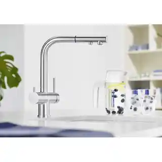 Blanco Fontas-S II Bateria kuchenna stojąca z wyciąganą wylewką, chrom 525198