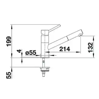 Blanco Kano-S Bateria kuchenna czarny/chrom 526174