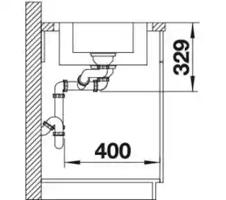 Blanco LEMIS 6 S-IF 523033 Stalowy Srebrny Zlewozmywak prostokątny