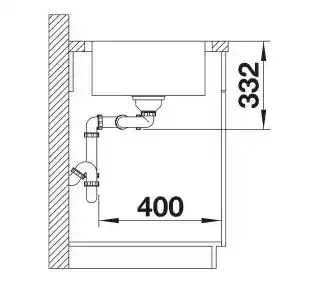 Blanco LEMIS 8-IF 523039 Stalowy Srebrny Zlewozmywak prostokątny