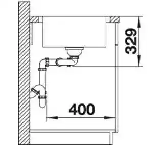 Blanco LEMIS 8 S-IF 523037 Stalowy Srebrny Zlewozmywak prostokątny