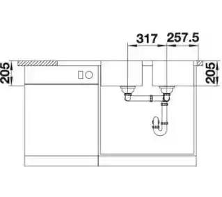 Blanco LEMIS 8 S-IF 523037 Stalowy Srebrny Zlewozmywak prostokątny