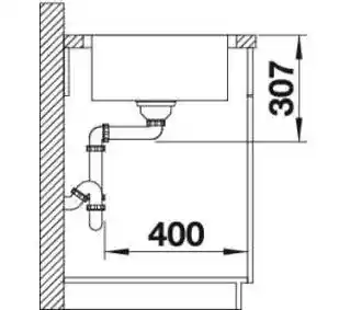 Blanco LEMIS XL 6 S-IF 523035 Stalowy Srebrny Zlewozmywak prostokątny