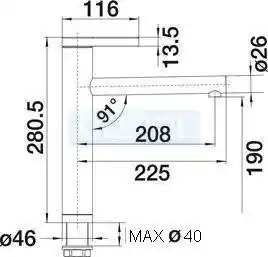 Blanco Linee Bateria kuchenna chrom 517594