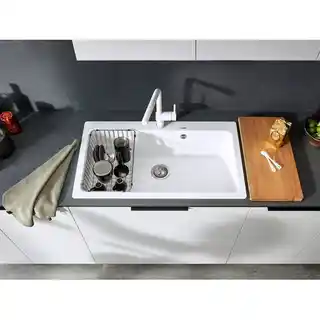 Blanco Linus-S Silgranit-Look Bateria kuchenna z wyciąganą wylewką delikatny biały 526959