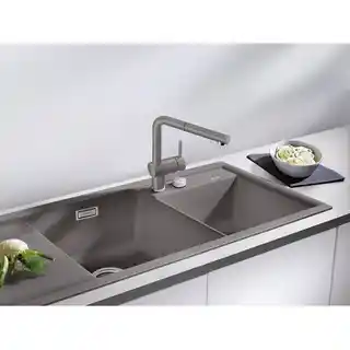 Blanco Linus-S Silgranit-Look Bateria kuchenna z wyciąganą wylewką wulkaniczny szary 526958