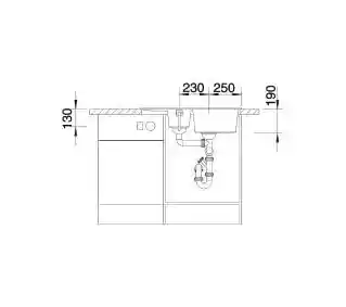 Blanco METRA 6 S Compact 527114 Granitowy Biały Zlewozmywak prostokątny