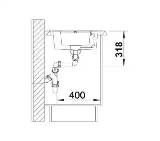 Blanco METRA 6 S Compact 527114 Granitowy Biały Zlewozmywak prostokątny