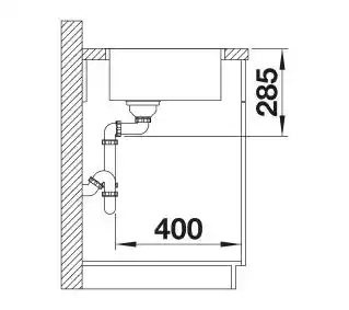 Blanco SOLIS 500-IF 526123 Stalowy Srebrny Zlewozmywak prostokątny