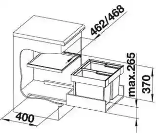 Blanco Sortownik odpadów Flexon II 50/2 2x19L