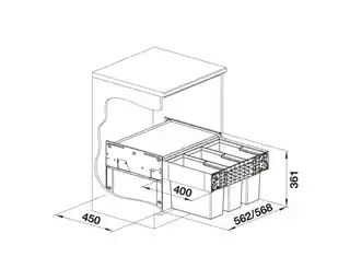 Blanco Sortownik odpadów SELECT II 60/3 526 204