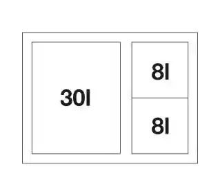 Blanco Sortownik odpadów Select II XL 60/3 30L plus 2x8L