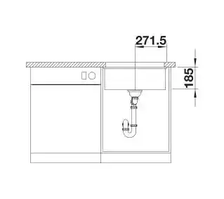 Blanco SUBLINE 500-U 523733 Ceramiczny Biały połysk Zlewozmywak prostokątny