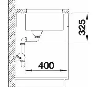 Blanco SUBLINE 500-U 523733 Ceramiczny Biały połysk Zlewozmywak prostokątny