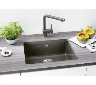 Blanco SUBLINE 500-U 523740 Ceramiczny Czarny Zlewozmywak prostokątny
