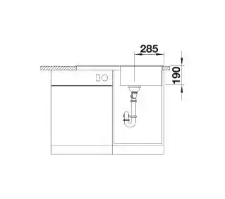 Blanco ZIA 5 S 527204 Granitowy Biały Zlewozmywak prostokątny
