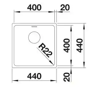 Blanco Zlewozmywak Andano 400-U 522959 z kor. InFino