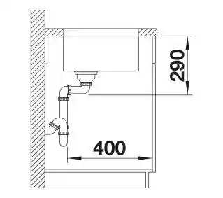 Blanco Zlewozmywak Andano 400-U 522959 z kor. InFino