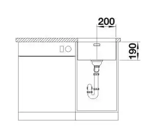 Blanco Zlewozmywak Andano 400-U 522959 z kor. InFino
