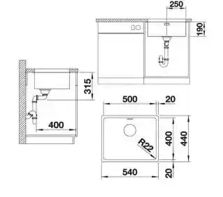 Blanco Zlewozmywak Andano 500-U 522967