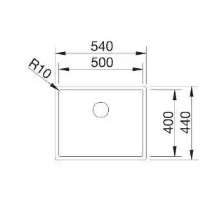 Blanco Zlewozmywak Claron 500-U 523386 Stal Durinox