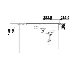 Blanco Zlewozmywak Collectis 6 S 523344 Antracyt