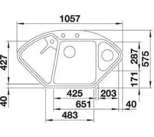 Blanco Zlewozmywak Delta II 523656 Antracyt