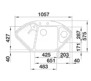 Blanco Zlewozmywak Delta II 525867 Czarny