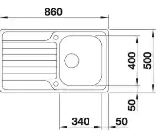 Blanco Zlewozmywak Dinas 45 S 523378 Stal szczotkowana