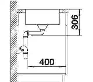 Blanco Zlewozmywak Dinas 45 S 523378 Stal szczotkowana